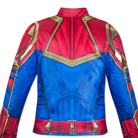 0048 Marvel Blue and Red Superhero Costume with Gold Accents - Picture 5 of 6